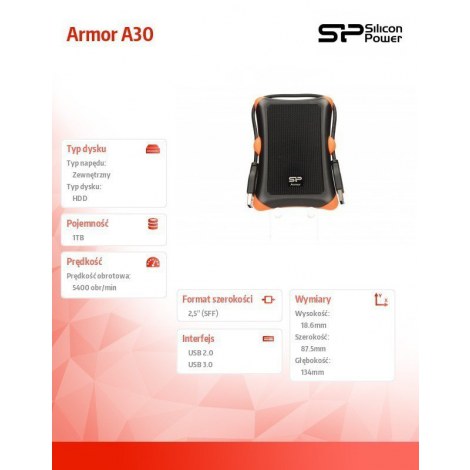 Silicon Power | Armor A30 1TB | 1000 GB | 2.5 "" | USB 3.1 | Black - 11